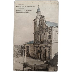 Złoczów - Kościół i c.k. Starostwo - nakładem Księgarni Landesberga, 1916 [ Kresy ]