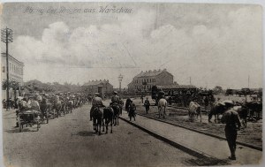 Abzug der Russen aus Warschau - Displacement of Russians from Warsaw - circa 1915.