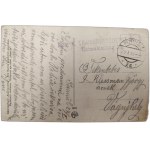 Przemyśl - odbudowa zniszczonego mostu na Sanie - 1916 rok [ Pieczęć K.U.K.]