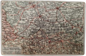Map of warfare - Galicia World War I - Ostl. Kriegsschauplatz. 3. Galizien-Lublin-Warschau [ Druk Bielitz , Bielsko ].