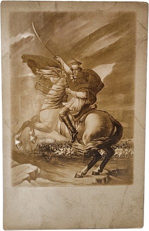 Tadeusz Kosciuszko - a patriotic card, depicted like Napoleon