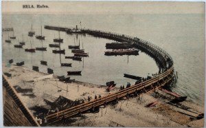 Hel - Hela. Hafen - Hel, port -Verlag v. M. Prinage Inh. Gustav Heim, Hela Early 20th century.