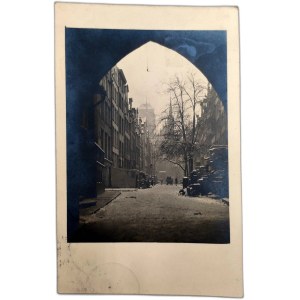 Danzig - Gdańsk, ulica Mariacka, Znaczek Wolne Miasto Gdańsk, 1930 rok