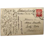 Danzig - Gdańsk, ulica Mariacka, Znaczek Wolne Miasto Gdańsk, 1930 rok