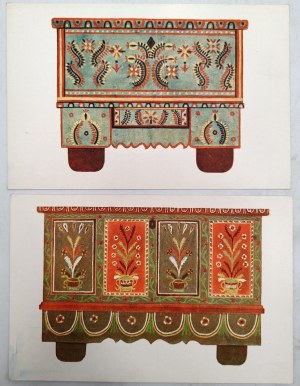 Kraków chest from Kaszów and Mogiła - Published by the Ethnographic Museum in Kraków ca. 1930 [ folk art ].