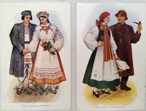 Folk Types from Polesie and Kashubia - [ Polesie, Kashubia , folk costume ].