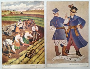 Boratyński W. - Kujawiacy ; Kicking potatoes, period of the Second Republic [ folk costume ].