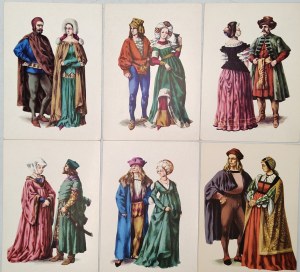 Nobility and bourgeoisie costumes, graphic design by Marta Orłowska Gabryś