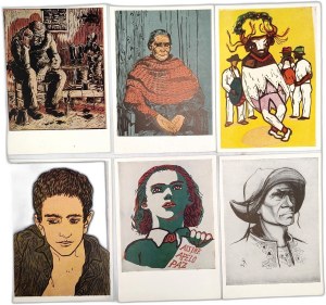 Russian art - 6 cards from the 1950s
