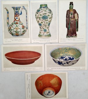British Museum - 15 postcards - Chinese porcelain series, Ming Dynasty , 1920s