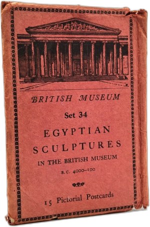 British Museum Treasures - Egyptian Sculptures - Egypt - 7 cards ca. 1920