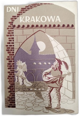 Days of Krakow - card design by Zofia Dadlez circa 1960.