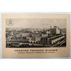 Karta reklamowa - Henryka Francka Synowie - Fabryka środków kawowych S.A Skawina [ Kawa , ok. 1920 rok ]