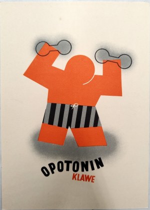 Advertising printing - Klawe companies - Opotonin - printing Zaklady Graf. Polish Library, Bydgoszcz - [ Pharmaceutical drugs].