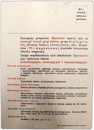 Advertising printing - Klawe companies - Opotonin - printing Zaklady Graf. Polish Library, Bydgoszcz - [ Pharmaceutical drugs].