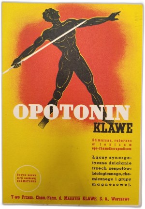 Advertising printing - Klawe Companies - Opotonin - printing Plants Graf. B. Wierzbowski - [ Pharmaceutical drugs].
