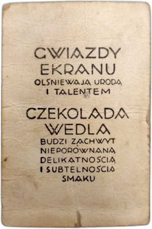 Advertising photo of Wedel Chocolate - Jan Kiepura [ Wedel ], 1930s.