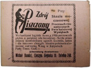 Advertising print - Health Resort - Spa Piszczany ca. 1920.