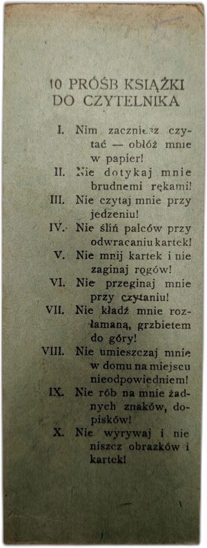 Advertising print - bookmark - Moje Pisemko - pictorial weekly for children and young people, M. Arct printing, Warsaw 1930s