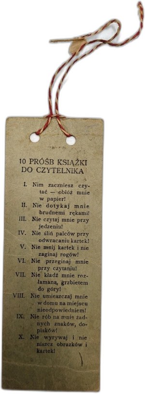 Advertising print of M. Arct's Bookstore in Warsaw - card bookmark - , printed by M. Arct, Warsaw 1930s