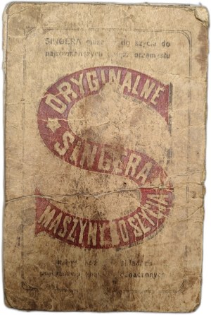 SINGER - Booklet of repayments - list of check marks, Krakow 1911