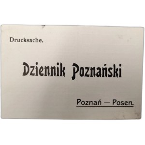 Dziennik Poznański, karta zamówienia książki, Poznań ok. 1910