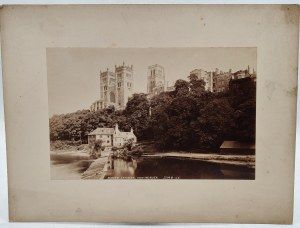 Durham Cathedral - view from above the river - England early 20th century.