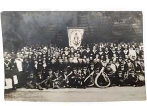 Group photograph, - Marian Banner, orchestra, Poland circa 1920.