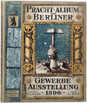 Cover of a trade exhibition book from 1896 proj. Ludwig Sutterlin