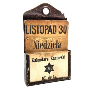 Polski Kalendarz Kantorski - M & L 1866 ( Lwów)? - [ kalendarz biurowy z XIX wieku ]