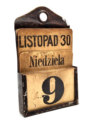 Polish Kantor Calendar - M & L 1866 ( Lviv) ? - office calendar from the 19th century ]