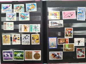 Philatelic cluster with stamps - Poland communist period [ Stamps ].