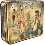 Tytoń Prusiczan - Polski Monopol Tytoniowy - puszka na 100 gram tytoniu, okres II Rzeczypospolitej [ reklama ]