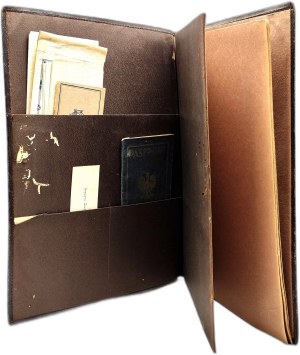 Craft, Navy and Medicine - leather document portfolio - turn of the 20th century