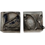 Printing matrix / printing piston / stamp - letters D K [ printing, bookselling, bookbinding].