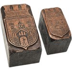 Matryca drukarska / tłok drukarski / pieczęć - herb miasta Recklinghausen - [ drukarstwo, księgarstwo, introligatorstwo]
