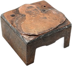 Printing matrix / printing piston / stamp - bust - [ printing, bookselling, bookbinding ].