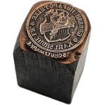 Matryca drukarska / tłok drukarski / pieczęć - Apteka Dworska Karlsruhe (Hof-Apotheke Karlsruhe ) - [ drukarstwo, księgarstwo, introligatorstwo]