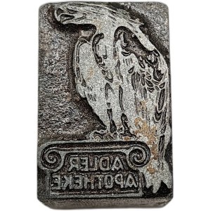 Matryca drukarska / tłok drukarski / pieczęć - Apteka pod Orłem (Adler Apotheke ) - [ drukarstwo, księgarstwo, introligatorstwo]
