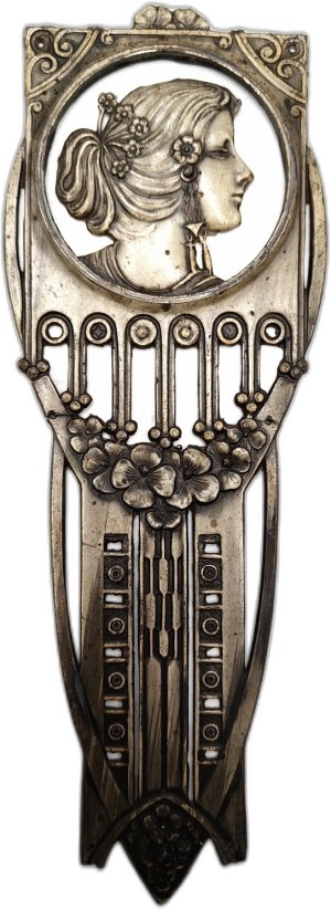 Art Nouveau decorative plaque-tin, late 19th and early 20th century