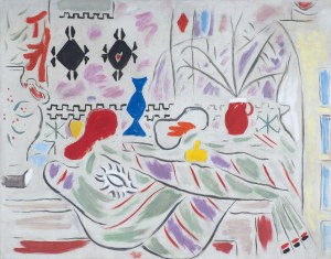 Waclaw Taranczewski, STILL NATURE WITH BLUE WAZON, 1957