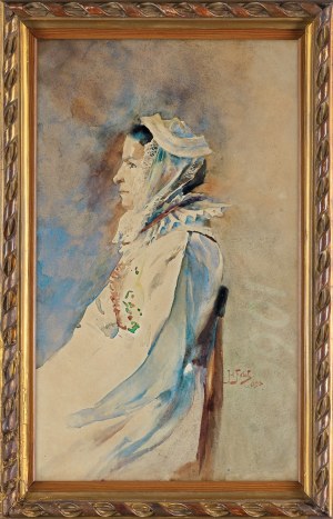 Julian Fałat, WOMAN IN CZEPCU, 1898