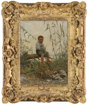 Antoni Kozakiewicz, CHOPIEC W SZUWARACH, ca. 1890