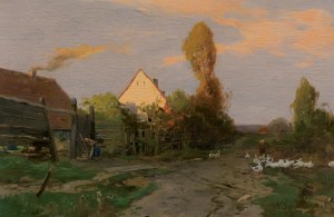 Roman Kochanowski, HUNGER ON THE WIDOW ROAD, ca. 1905