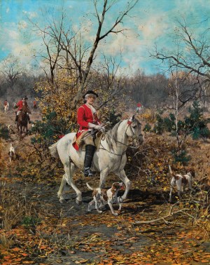 Alfred Wierusz-Kowalski, ON THE HUNT, ca. 1880