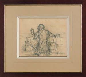 Jan Matejko, Sketch for the painting ASTRONOM KOPERNIK, ca. 1871