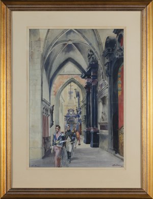 Kossak W. i Tondos S., WNĘTRZE KATEDRY NA WAWELU, 1910