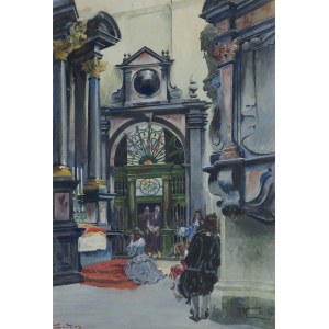 Kossak W. i Tondos S., WNĘTRZE KATEDRY NA WAWELU, 1910