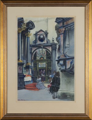 Kossak W. i Tondos S., WNĘTRZE KATEDRY NA WAWELU, 1910