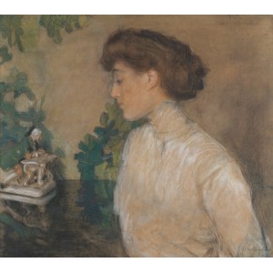 Teodor Axentowicz, PORTRET ŻONY ARTYSTY, PRZED 1900